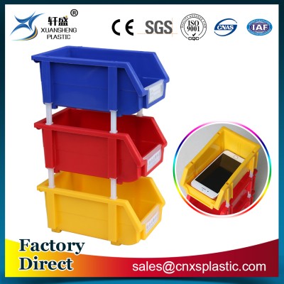 Industrial stackable warehouse plastic parts bin