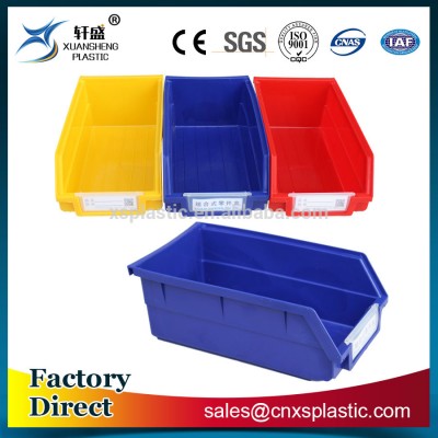 Back hanging storage industrial use plastic bins